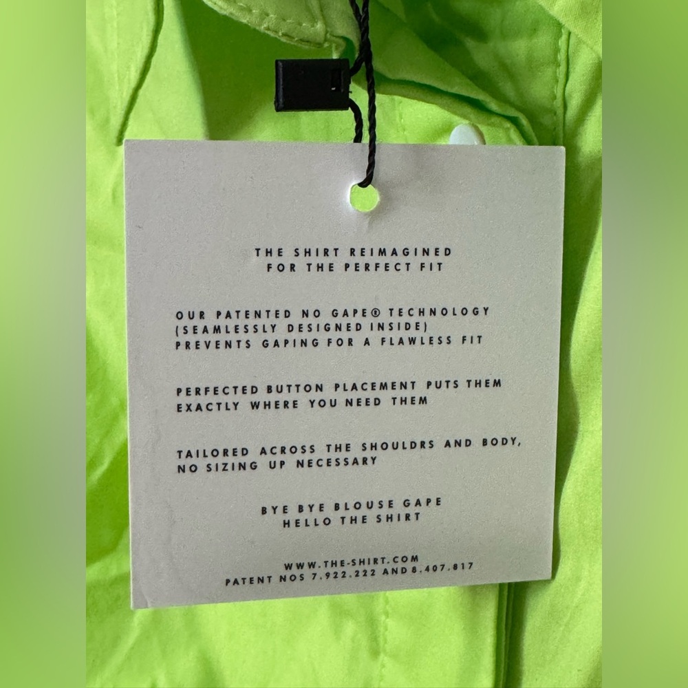 NEW The Shirt by Rochelle Behrens Zaria Sleeveless Shirt Lime Green Size XS - Picture 5 of 7